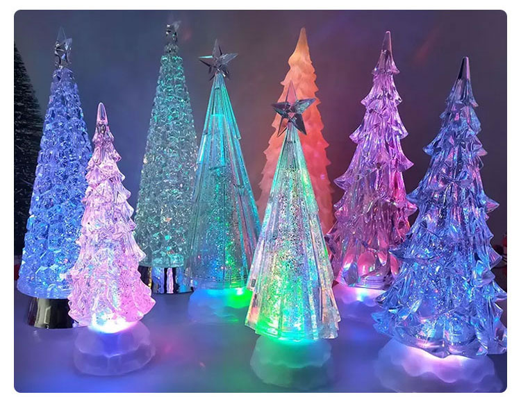 Home Decor LED Hollow Light acrylic Christmas Tree Decoration Ornament Christmas Light