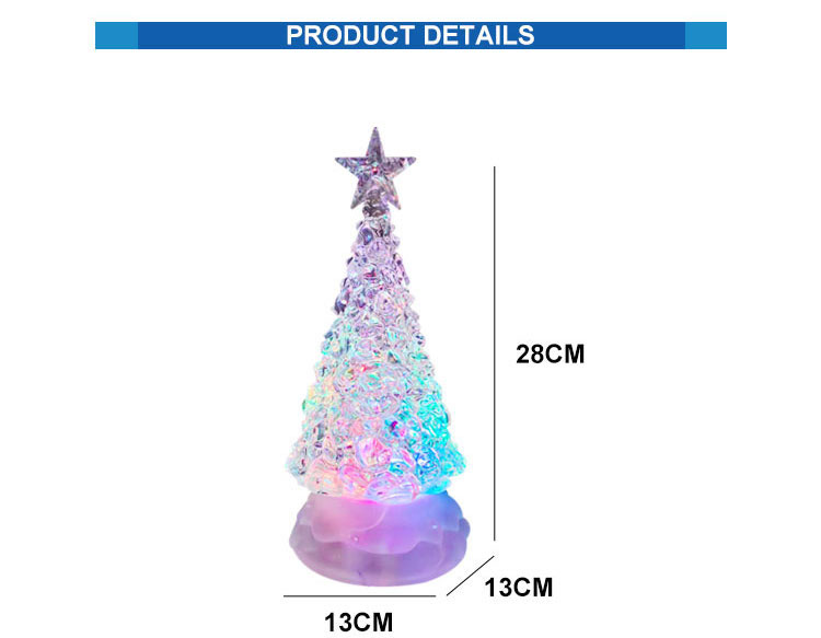 Home Decor LED Hollow Light acrylic Christmas Tree Decoration Ornament Christmas Light