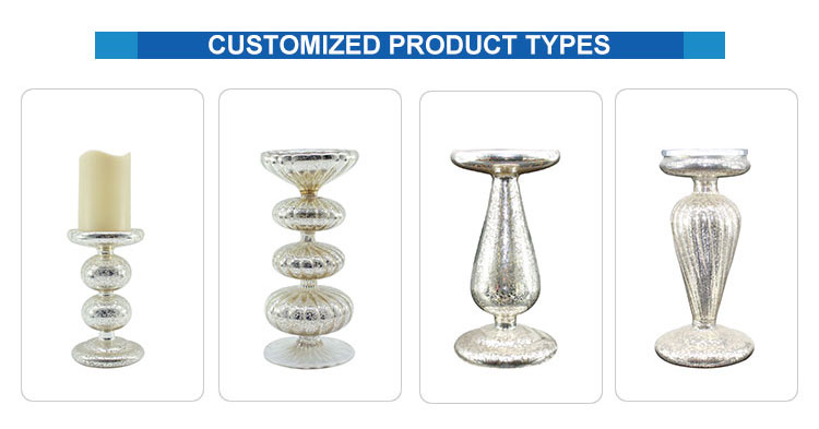 Decorative customized colorful glass jars candle container candle making Glass candlestick