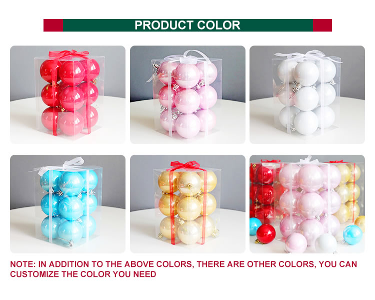 Custom Bola Navidd Shatterproof Ornaments Christmas Tree Baubles Decorations Hanging Sublimation  Plastic Ball Set