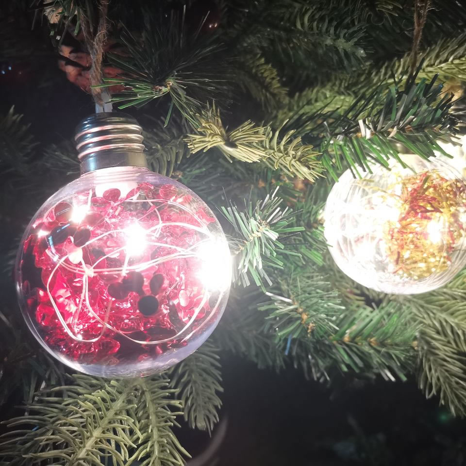 LED 防碎透明圣诞球
