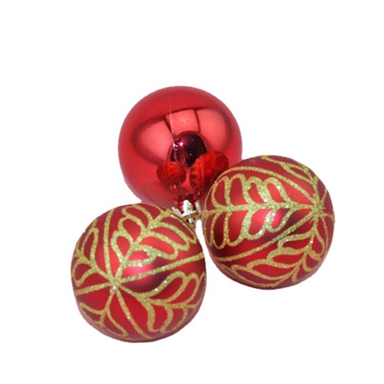 塑料圣诞彩球圣诞树挂件装饰吊球 节庆装饰用品