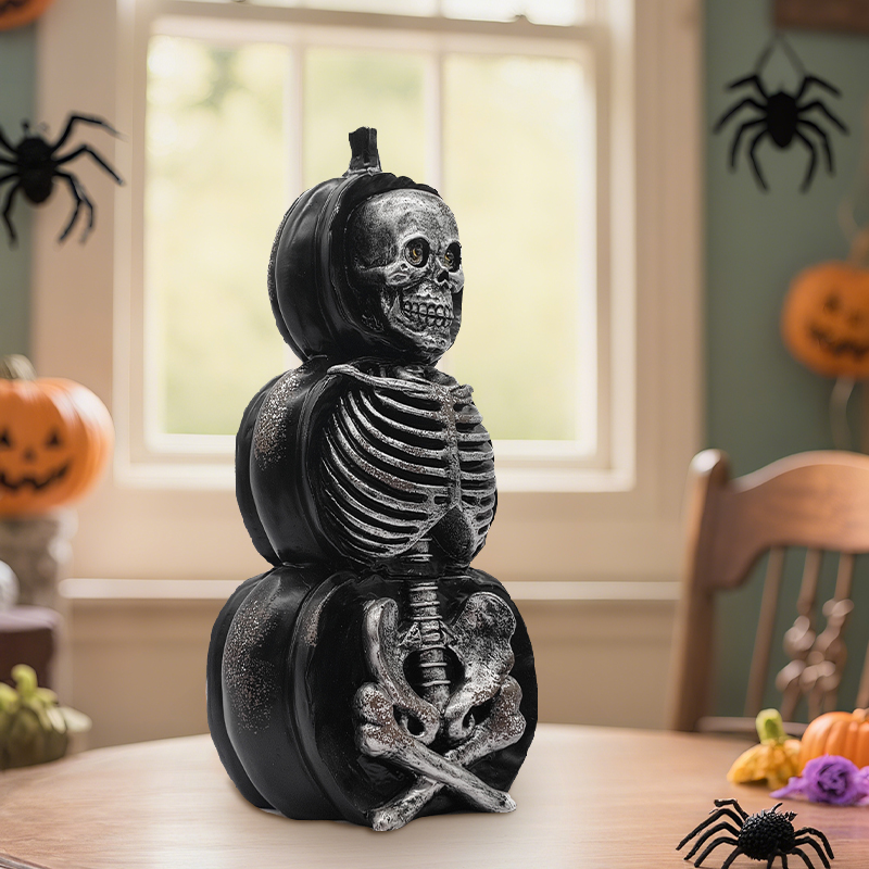 万圣节树脂骷髅南瓜