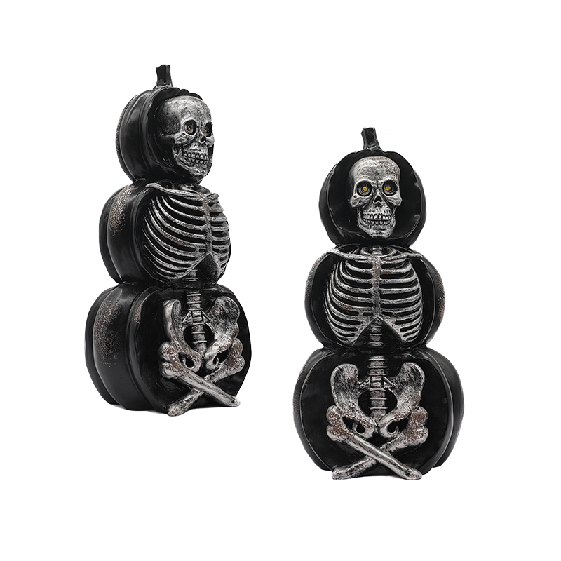 万圣节树脂骷髅南瓜