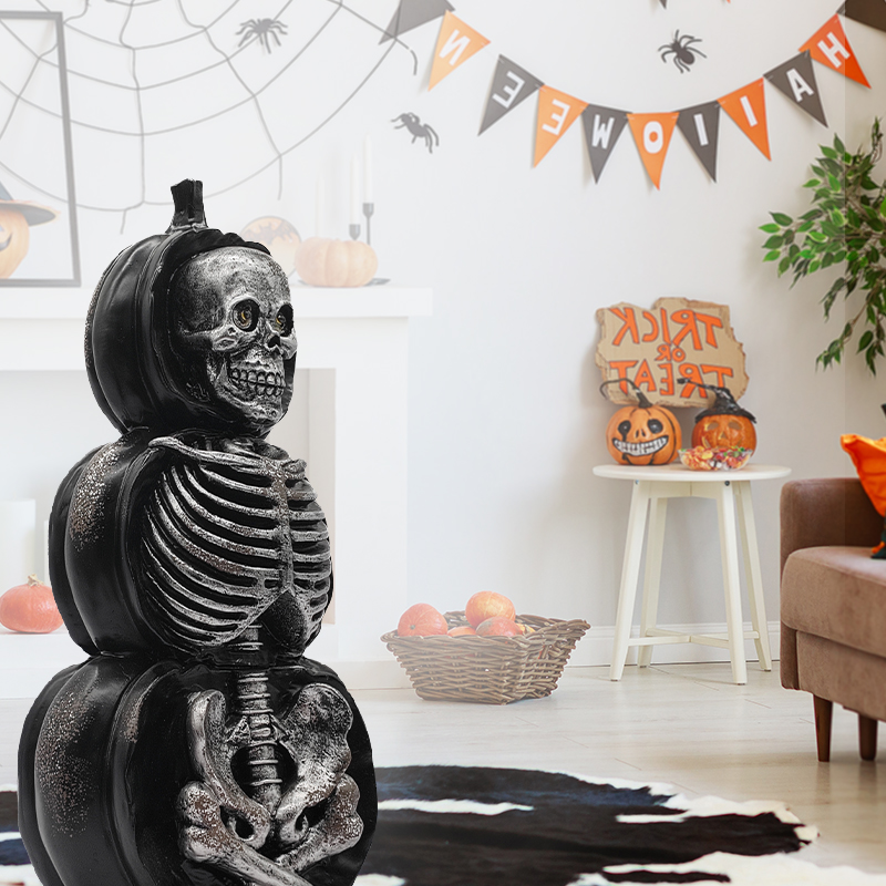 万圣节树脂骷髅南瓜