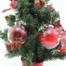 PET内置羽毛圣诞球创意圆球  圣诞树吊饰