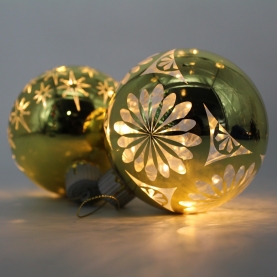 LED灯圣诞玻璃球 