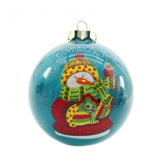圣诞树装饰内画彩绘玻璃球