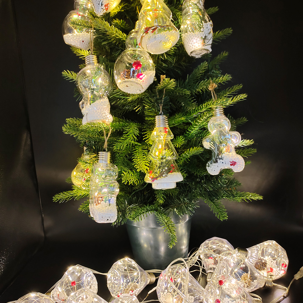 LED塑料球圣诞树挂件源头厂家  圣诞节日礼品